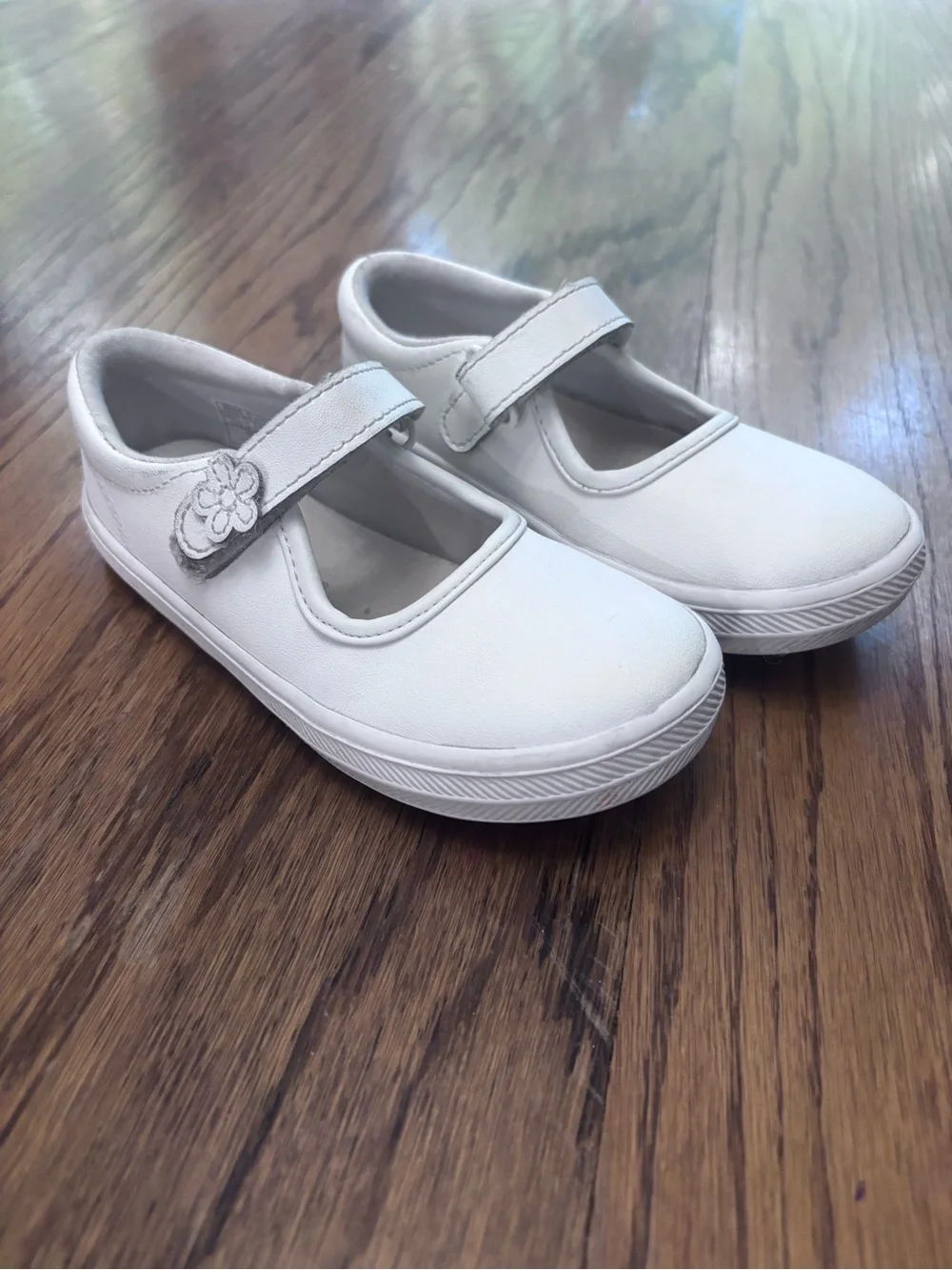 Keds Girls White Mary Jane Strap Shoes
